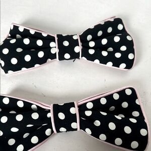 Black and White Polka Dot Silk Bows originally on a Channel women Jacket